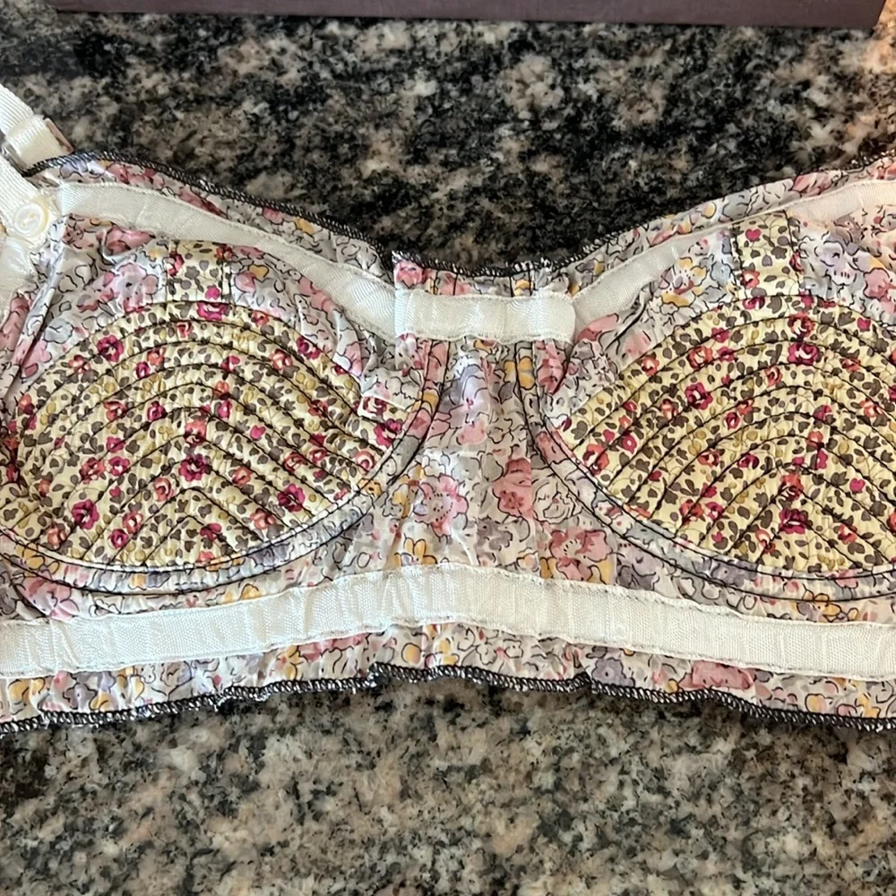 Louis Vuitton Cream and Pink Floral Lingerie